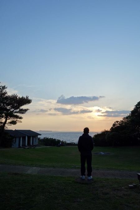 波戸岬キャンプ場の夕日