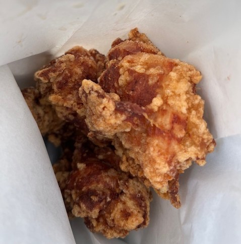 【阿蘇レインボーバレー】紅葉キャンプ!温泉・地獄蒸し・絶景かっぱ滝など満喫の2泊3日 竹やぶ日田店の唐揚げ